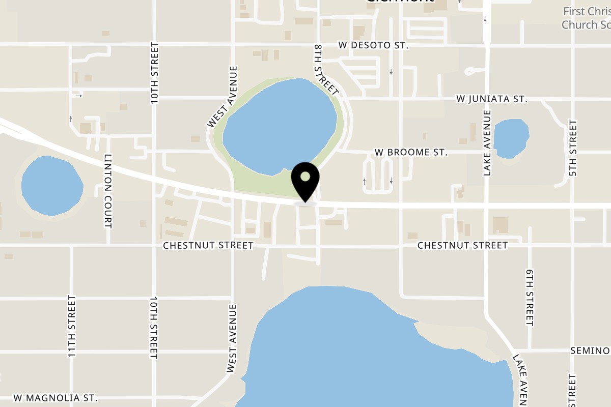 Map showing the location of El Cerro on 811 West Highway 50 in Clermont
